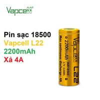 [P39] Pin sạc 18500 Vapcell L22 dung lượng 2200mah xã liên tục 4A Chính hãng mới 100%