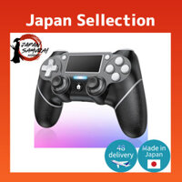 P4 Controller Wireless Controller Turbo Rapid Fire Function Wireless Bluetooth Connection 1000mAh No Delay Dual Vibration Gyroscope Sensor Function Gravity Sensing High-Durability Buttons Game Pad with Headphone Jack Compatible with P4/P3/PC Japanese Inst