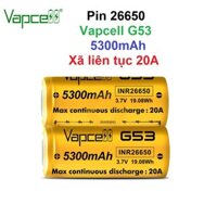 [P42] Pin sạc 26650 Vapcell G53 dung lượng 5300mah xã 20A