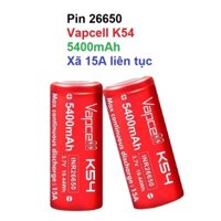 [P65] Pin sạc 26650 Vapcell K54 dung lượng 5400mah xã 15A Liên tục