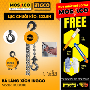 Pa lăng xích Ingco HCBK0101 - 1 tấn