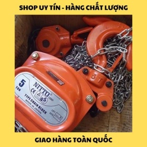 Pa lăng xích kéo tay nitto 5 tấn 3 mét