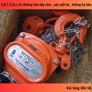 Pa lăng xích kéo tay nitto 5 tấn 3 mét