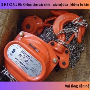 Pa lăng xích kéo tay nitto 5 tấn 3 mét