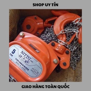 Pa lăng xích kéo tay nitto 5 tấn 3 mét