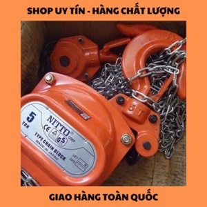 Pa lăng xích kéo tay nitto 5 tấn 3 mét