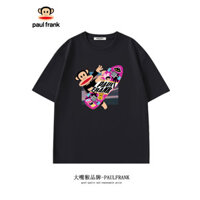 Pa paul frank / Big Mouth Monkey Cotton Nguyên Chất Áo Thun Tay Ngắn Rời Thoải Mái Nam Nữ Cùng Phong Cách Hàng Có Sẵn