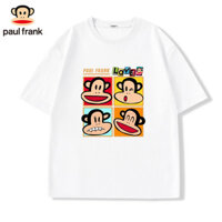 Pa paul frank / paul frank Cotton nguyên chất Paulrank / Áo thun ngắn tay nam dáng rộng Hàng có sẵn