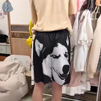 [Paandab] Chó con Husky dễ thương Ngôi nhà ngộ nghĩnh dáng rộng Quần short thể thao khô nhanh thường ngày Cặp đôi JOO