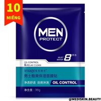 Pack 10 miếng mặt nạ giấy cho nam MEN MDS cấp ẩm siêu kiềm dầu