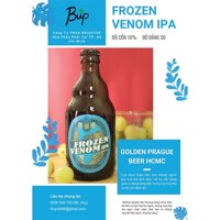 Pack 2 chai bia tươi thủ công Frozen Venom IPA (Craft Beer Frozen Venom IPA) - Độ cồn 10% - Độ đắng 50