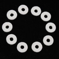 Pack of 10 Brass Instrument Trumpet Wool Felt Washers Pads Protectors Dia. 17mm - White
