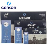 Pad 20 Tờ Giấy Canson Pháp 1557 A3 Lỡ (390mm x 270mm) Dày 300gsm Vân Smooth Cold Pressed Cao Cấp