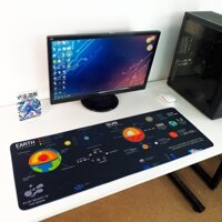 Pad chuột cỡ lớn lót bàn phím, miếng lót chuột, bàn di siêu mượt trải bàn kích thước lớn - Hàng chính hãng - 80x30 cm - Sun Earth