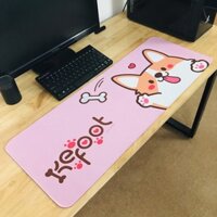 Pad chuột cỡ lớn lót bàn phím, miếng lót chuột, bàn di siêu mượt trải bàn kích thước lớn - Hàng chính hãng - 80x30 cm - Kefoot hồng