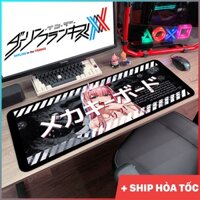 Pad chuột, lót chuột Darling in the Franxx nhân vật Two Zero cỡ lớn in hình sắc nét