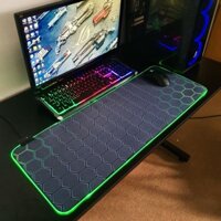 Pad Chuột RGB, Lót Chuột Led Cấu Trúc Tổ Ong Siêu Đẹp Cỡ Lớn Kích Thước 80x30cm, 90x40cm Chuyên Game