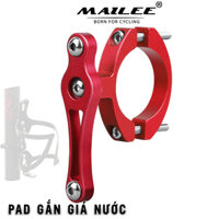Pad gắn giá đỡ bình nước xe đạp chất liệu Nhôm lắp đặt ngang dọc cho đường kính 19-44mm - Mai Lee - Màu đỏ