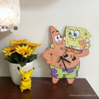 Paida star and SpongeBob original decorative ornaments clock wall clock pendant bedroom creative birthday gift accessories