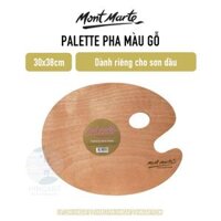 Palette gỗ Mont Marte hình oval 30x38cm