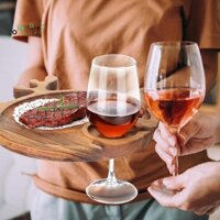 Pallet Gỗ Giáng Sinh Nấu Bít Tết Khay Dã Ngoại Ngoài Trời Kính Rượu & Đựng Rượu Khay Trái Cây Bít Tết Đĩa