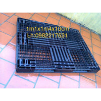 pallet nhựa 2 mặt 1m1x1m4x10p