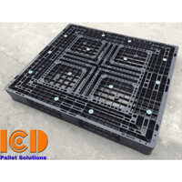 Pallet nhựa cũ đen KT: 1300x1100x150mm