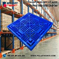 Pallet nhựa cũ KT: 1100x1100x150 mm
