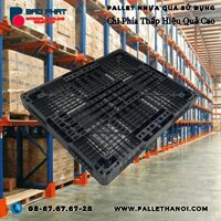 Pallet nhựa cũ KT: 1300x1100x120 mm (Màu Đen)