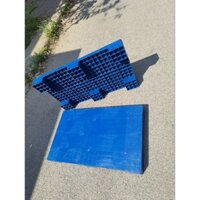 Pallet Nhựa Mặt Kín 1000x600x100mm Xanh