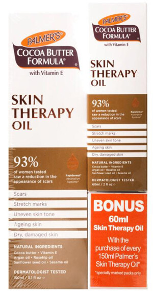 Dầu trị liệu da chiết xuất bơ ca cao Palmer's Cocoa Butter Formula Skin Therapy Oil 60ml