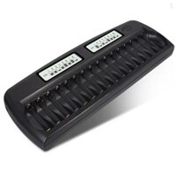 Palo PL-NC31 Bộ sạc pin thông minh đa năng Hai màn hình LCD 3 Inch Bộ sạc thông minh nhanh có khe cắm pin 16 cho pin AA 1.2V Ni-MH Ni-CD AAA Phích cắm US