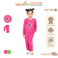 Paltalkids Bộ Tay Dài Quần Dài Bé Gái Chất Cotton Co Giãn Giữ Ấm Cho Bé 10kg đến 38kg - 023 6034