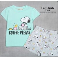 Pam - P508 Bộ đồ ngắn tay bé gái chất cotton