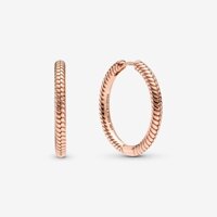 Pan 925 Bạc Charm Vòng Bông Tai 18k Vàng Hồng Thanh Lịch Đa Năng Bông Tai Nữ dora
