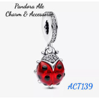 PAN ALE CHARM BẠC S925 TREO BỌ CÁNH CAM MÀU ĐỎ DÙNG LÀM VÒNG TAY