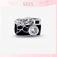 Pan S925 Bạc Mới Marvel Spider Man Camera Selfie Charm Hạt dora