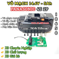 [Pana - 14.4V] Vỏ, mạch Panasonic 14.4V - 5Ah 8 cell 18650, mạch nhận sạc zin (ToolVN)