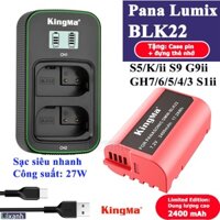 Pana Lumix BLK22 DLC 2400mAh | Pin và Dock sạc nhanh máy ảnh Pana LUMIX S9 S5 S5K S5ii S1ii GH7 GH6 GH5ii GH4 G9 G9ii