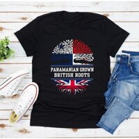 Panama Grown Với gốc Anh Áo Sơ Mi Vương Quốc Áo Thun Cây Cờ Nửa Dân Tộc Hàng Đầu
