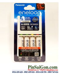 Panasonic BQ-CC55E; Bộ sạc 1.5giờ Panasonic Eneloop BQ-CC55E kèm 4 pin Eneloop AA1900mAh 1.2v