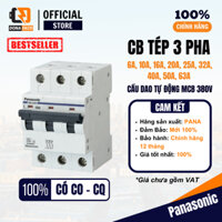 Panasonic Cầu dao MCB CB Aptomat Tự Động 3P 3 Pha 3 Tép 6A 10A 16A 20A 25A 32A 40A 50A 63A Panasonic