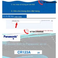 Panasonic CR123A Pin Lithium 3V Olympus Phim Máy Ảnh Cr17345 Canon Eos30 Eos7