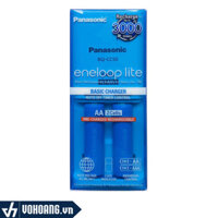 Panasonic  Eneloop K-KJ50LCC20V | Máy Sạc Pin Lite Kèm 2 Pin 1000mAh (BQ-CC50) Chính Hãng