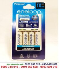Panasonic K-KJ51MCC20M; Bộ sạc pin AA Panasonic Eneloop K-KJ18MCC20V, K-KJ51MCC20V kèm 4 pin sạc Eneloop AA 2000mAh