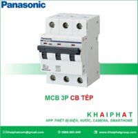 Panasonic MCB 3P CB 3 PHA PANA 6A 10A 16A 20A 25A 32A 40A 50A 63A 6kA, Áp tô mát 3 cực, át 3 cực aptomat - KHẢI PHÁT