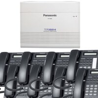 Panasonic Small Office Business Phone System Bundle includiing KX-T7730 8 Phones Black and KX-TA824 PBX Advanced Phone System