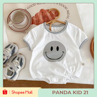[Panda Kid], Bộ body suit hoạ tiết mặt cười cute 3 màu dành cho bé trai và bé gái, Embe Panda, PD21A