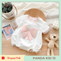 [Panda Kid], body suit cho bé gái với chiếc nơ đáng yêu hai màu trắng và hồng, PD13A