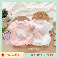 [Panda Kid], body suit cho bé gái với chiếc nơ đáng yêu hai màu trắng và hồng, PD13A